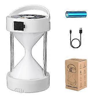 5809 Outdoor Tent Light Solar Hourglass Camping LED Lantern Type-C USB Rechargeable Camping Lamp