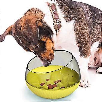 Basic Dog Bowls Slow Feeding Bowl Non-slip Design Fun Feeder Yellow