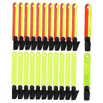 24pcs Reflective Trail Markers ClipOn  Visibility WaterResistant Outdoor Gear for Hiking and Camping