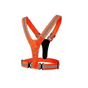 LED Light Charging Reflective Vest, Night Running Reflective Bullet Harness, Sports Cycling, Outdoor Sports Reflective Vest