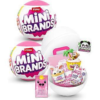 Gachapon Serie Sorpresa – Mini oggetti da collezione rosa, tema giapponese (confezione da 2)