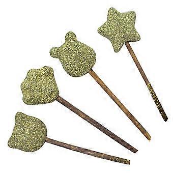 4PCS Natürliche Katze Katzenminze Stick Praktische Katze Lecken Lutscher Förderung der Verdauung Haustier Katze Snack Umweltfreundlich Gesundes Haustier Polygonum Lutscher für Katze Kätzchen