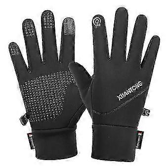 Touch Screen Gloves, Waterproof Gloves Men, Non-slip Elastic Cuff Riding Gloves, Winter Gloves L pxfg