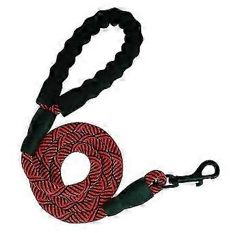 Heavy Duty Rope Dog Leash, 6/8/10 FT Nylon Pet Leash, Soft Padded Handle Thick Lead Leash compatible with Large Medium Dogs Small Puppy
