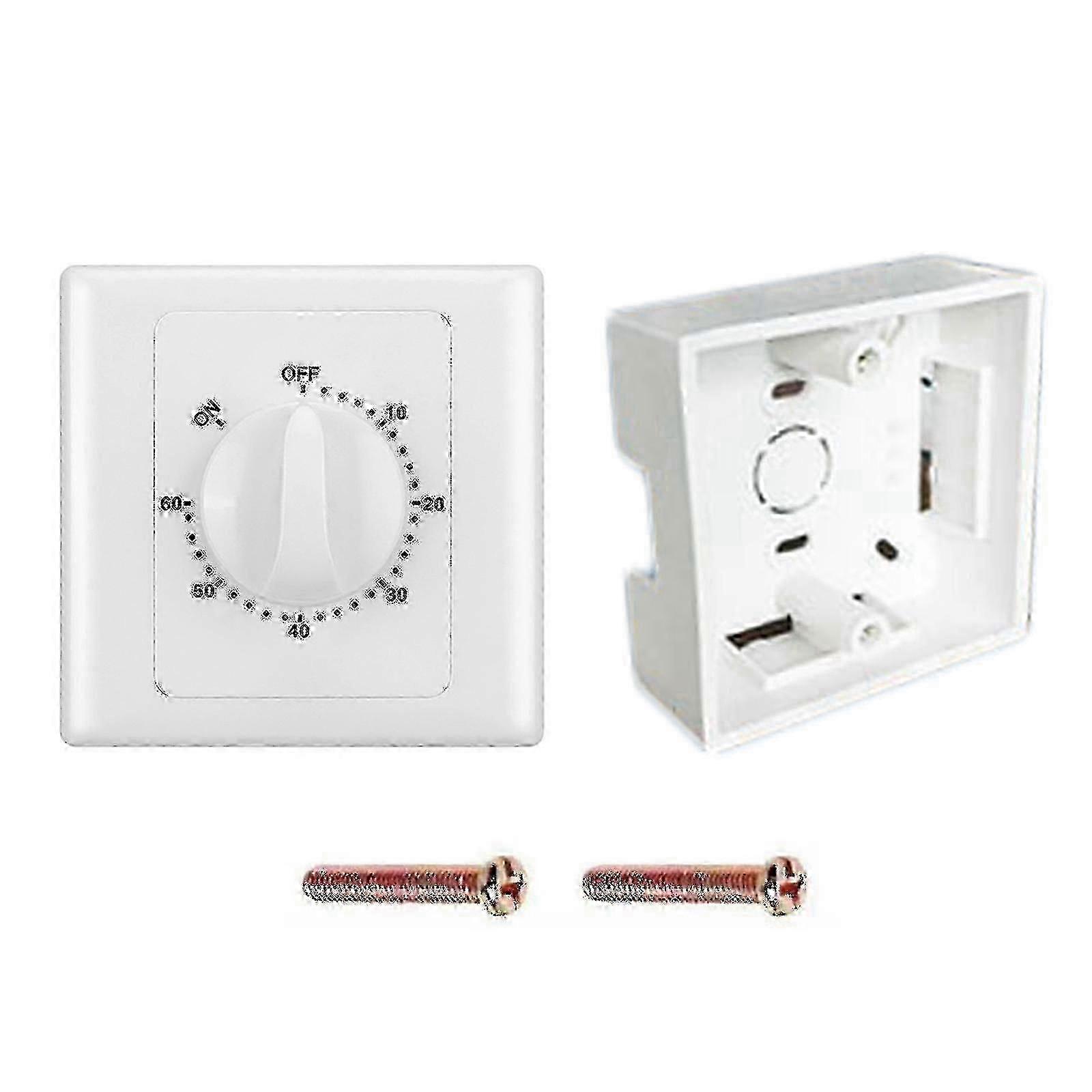 Auto Power Off Timer Switch with Mechanical Minute Countdown compatible with Appliances