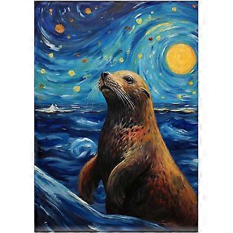 Quebra-cabeça Leão Marinho Noite Estrelada AZQ757