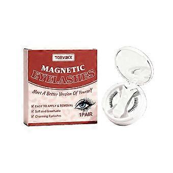2pcsMagnetic false eyelash set, Naturally curly, fluffy, lightweight, convenient, not easy to fall off, fits the eyes
