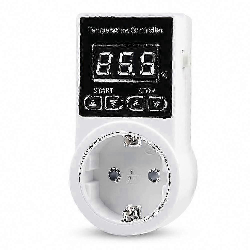 1PCS Waterproof Temperature Controller Socket with Sensor, EU Plug