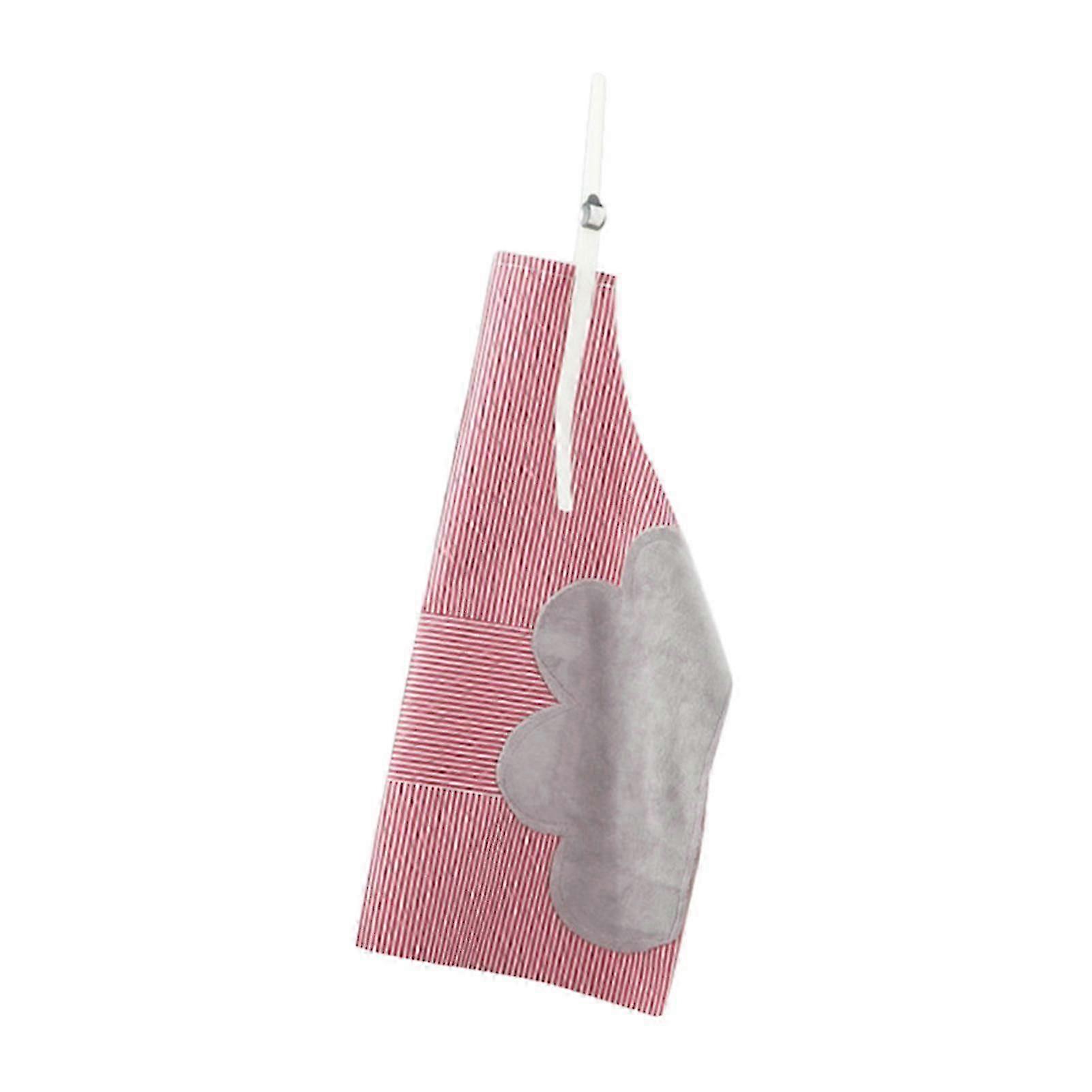 Adjustable Oil-proof Striped Kitchen Apron with Pocket - Red