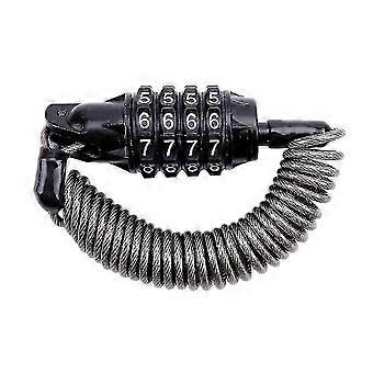Mini Portable 4-Digit Combination Bike Lock Cable - Coiling Cable Lock  compatible with Bicycles & Strollers