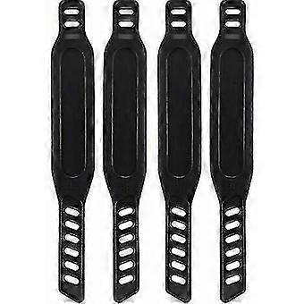 Exercise Bike Pedal Straps Rubber Pedal Straps Easy Adjustment Universal Pedal Straps For Exercise Bike 2 Pairs Black [MI]