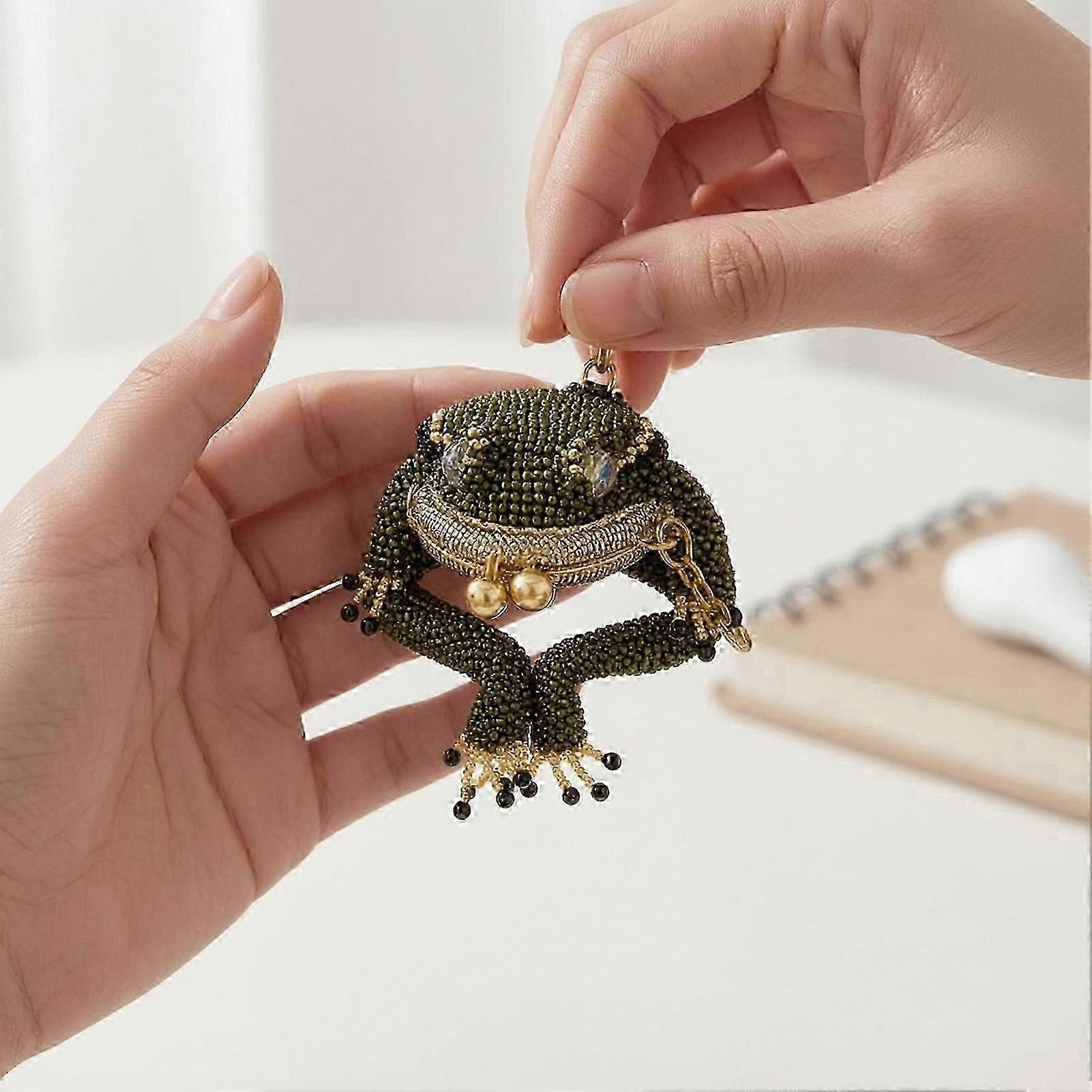 Compact Beaded Toad Coin Purse Kit