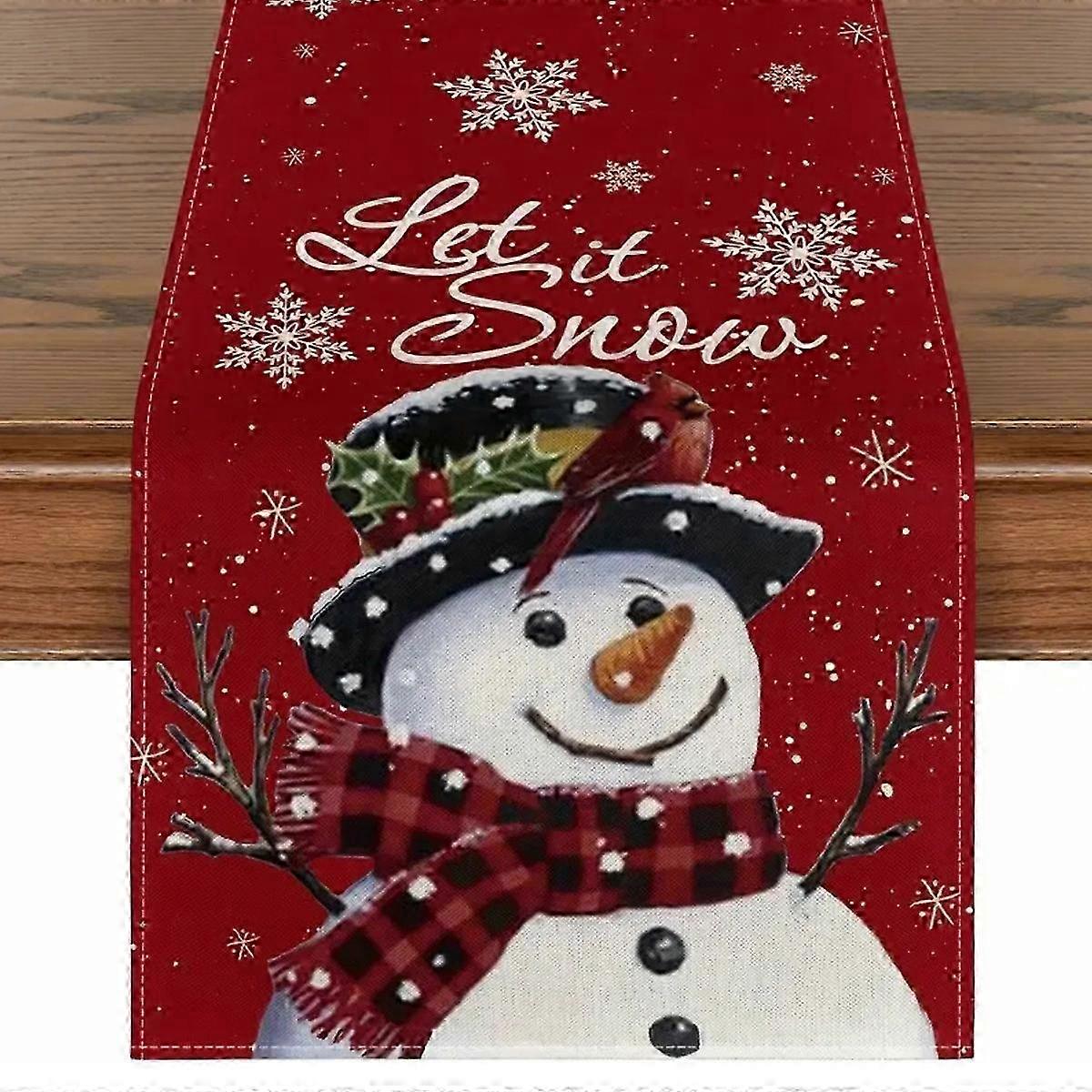 Linen Christmas Table Runner