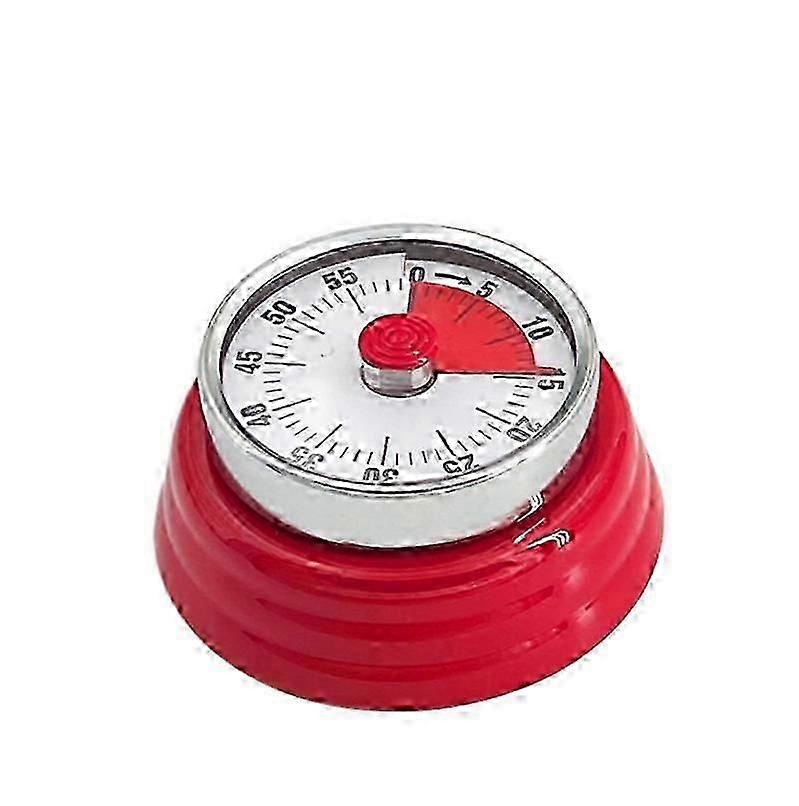 Mechanical Countdown Timer Red for Kitchen Cooking Timer Magnetic Visual Alarm Clock N,C