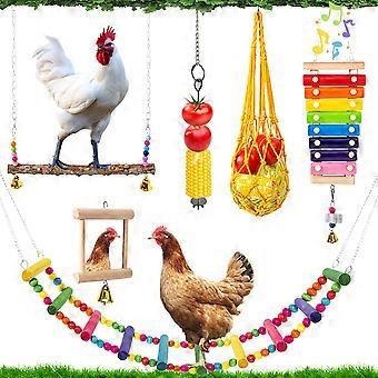 7‑Piece Chicken Coop Toys and Accessories Set, Durable Hanging Entertainment Kit for Hens
