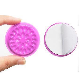 Purple False Eyelash Holder Pads for False Lash with 20Pcs Flower Shape Set