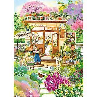 Jigsaw Puzzle for Adults Warm Flower Shop Premium Floral Scenery Puzzle Stress Relief for Solo Play GYU286