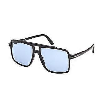 Tom Ford FT1177 KEMP 01V Full Rim Shiny Black Men Pilot Sunglasses UV2 Original