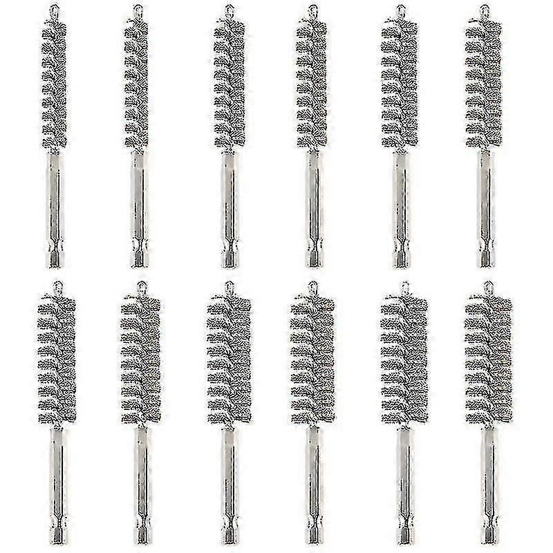 12pc Twist Wire Bore Brush Set Hex