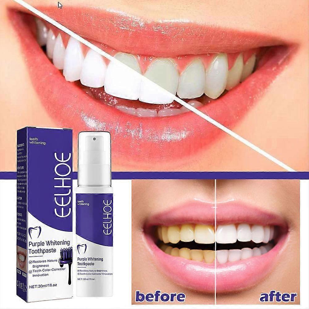 1/2pcs Purple Toothpaste Stain Removing Toothpaste Deodorizing Fresh Breath Teeth Whitening Toothpaste