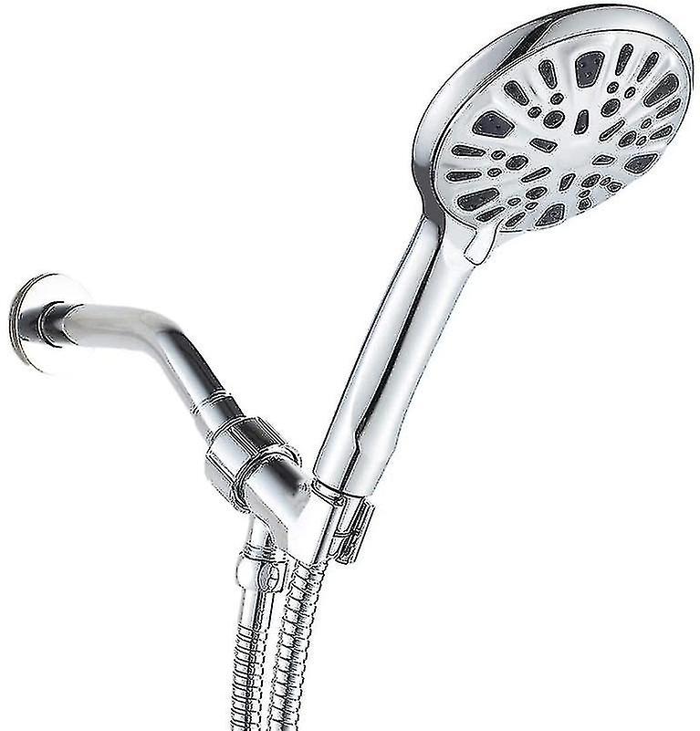 High Pressure 9-setting Chrome Face Handheld Shower, Supercharge