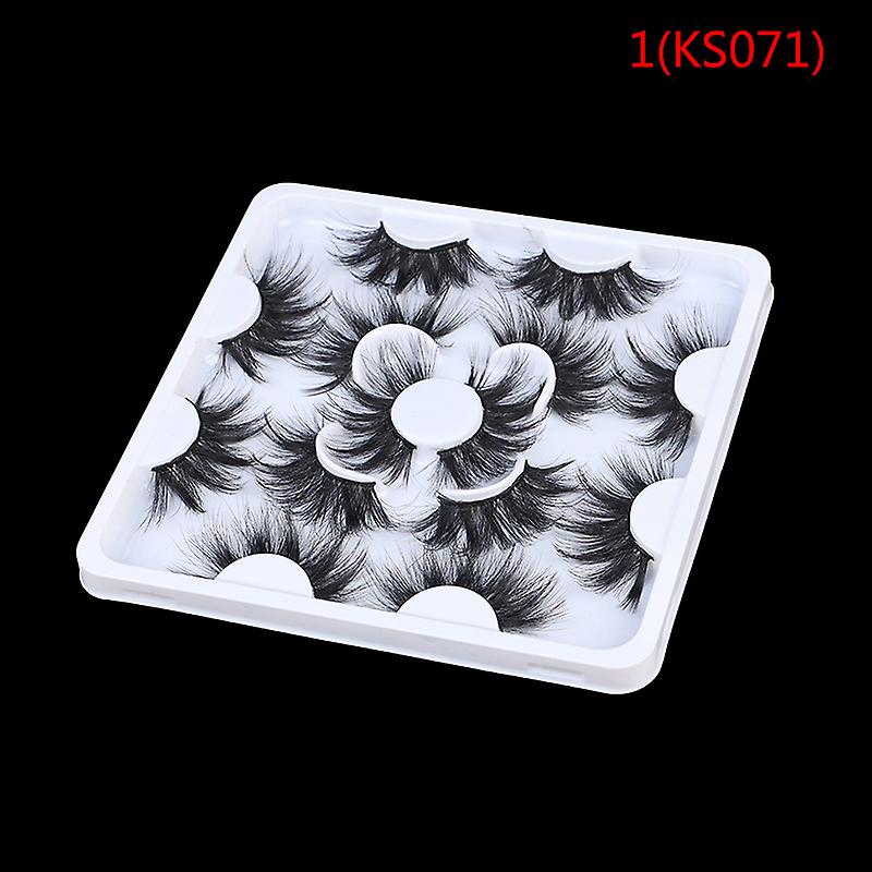 7 Pairs 25mm 3d Mink Dramatic Long Wispy Fluffy False Eyelashes Lashes