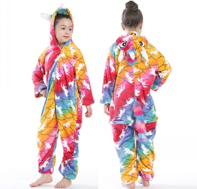 Unicorn Pajamas Romper's One-piece Pajamas Cartoon Animal Red Fish Scale Fox Horse