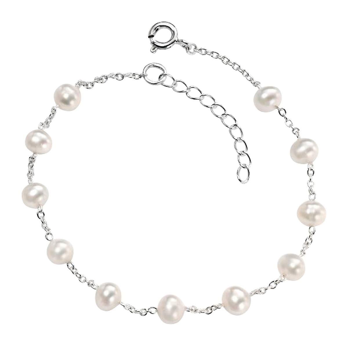 Elements Silver Pearl Bracelet - Silver/White