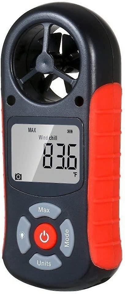 Digital Anemometer Wind Speed Cooling Temperature Humidity Heat Index Dew Point Meter