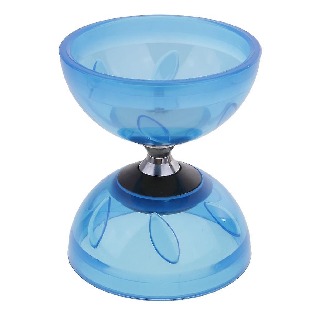 10.5cm Triple Bearing Juggling Diabolo Toys with Sticks & String Set Blue