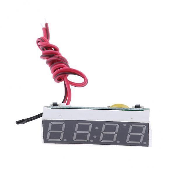 4x3 in 1 Car Auto Digital LED Time Voltmeter Thermometer Clock Module Green