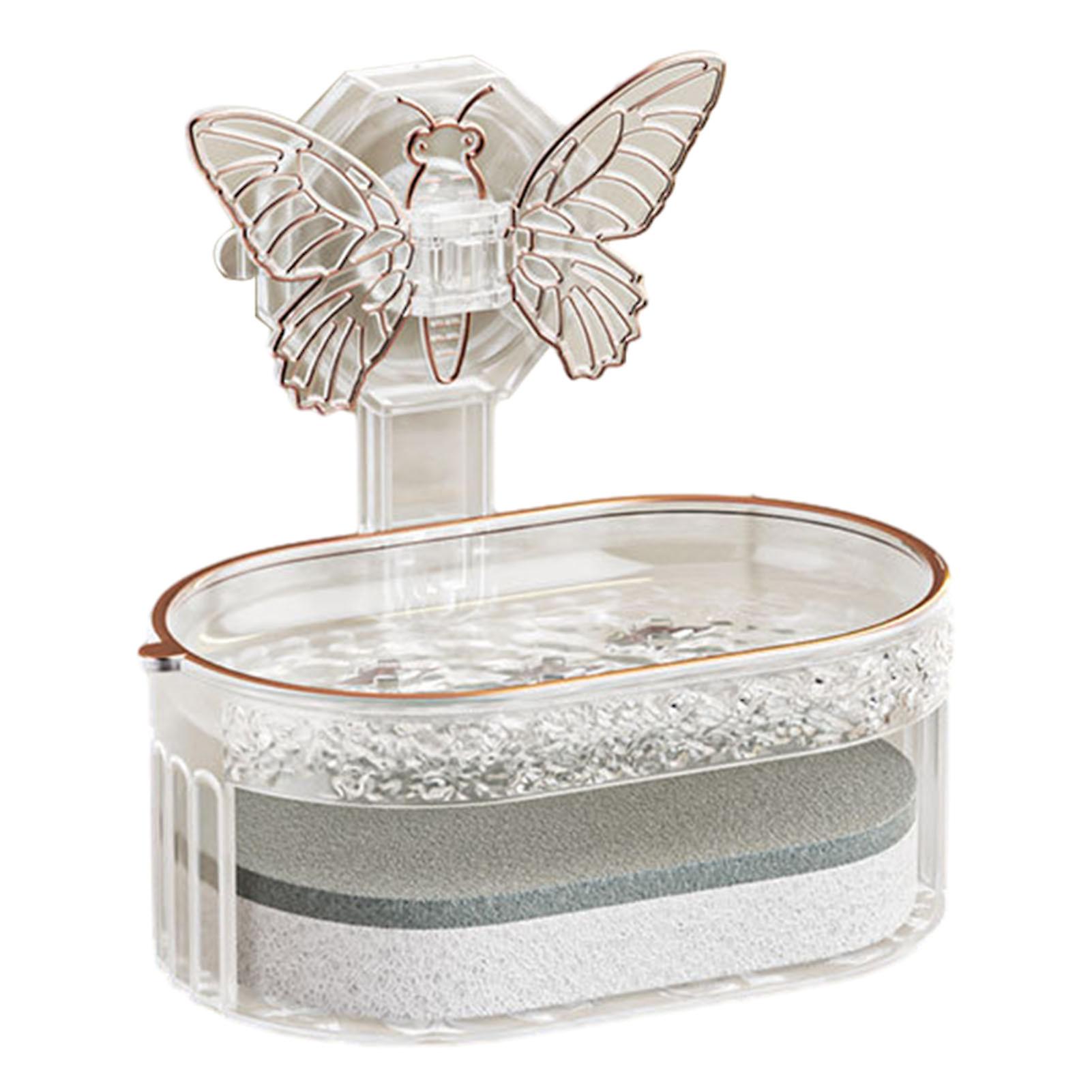 Butterflies Shape Sucker Soaps Box Hollow Dismountable Storage Box Hollow Dismountable Storage Box