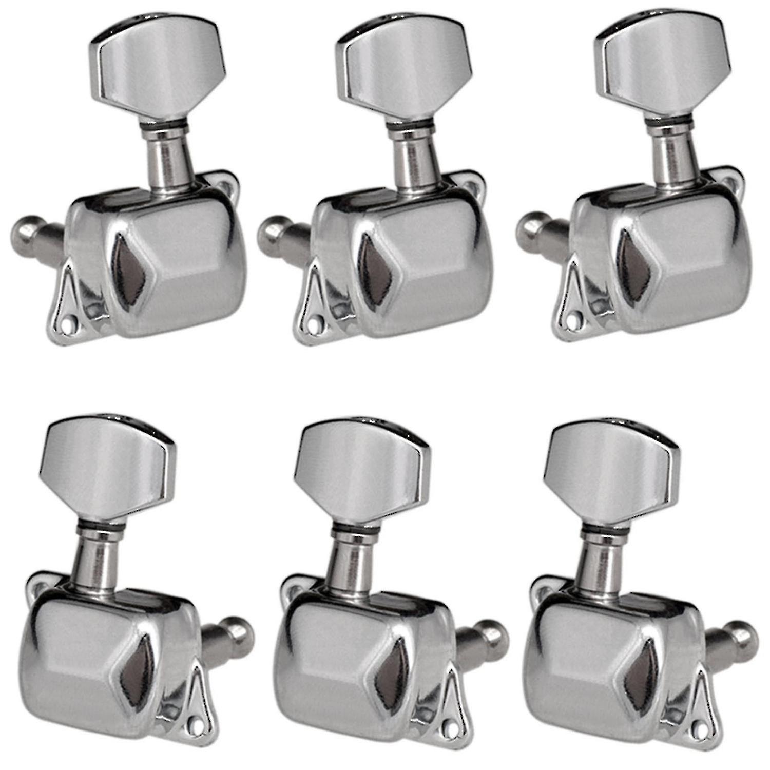 6 Pieces Guitar String Tuning Pegs Semi closed Tuning Machine Machine Heads Tuners For Electric Guit