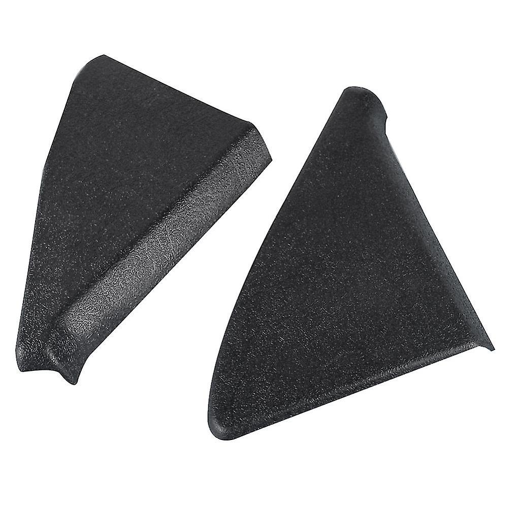 Black Abs 1 Pair Door Mirror Cover Trim Panel Mount Triangle