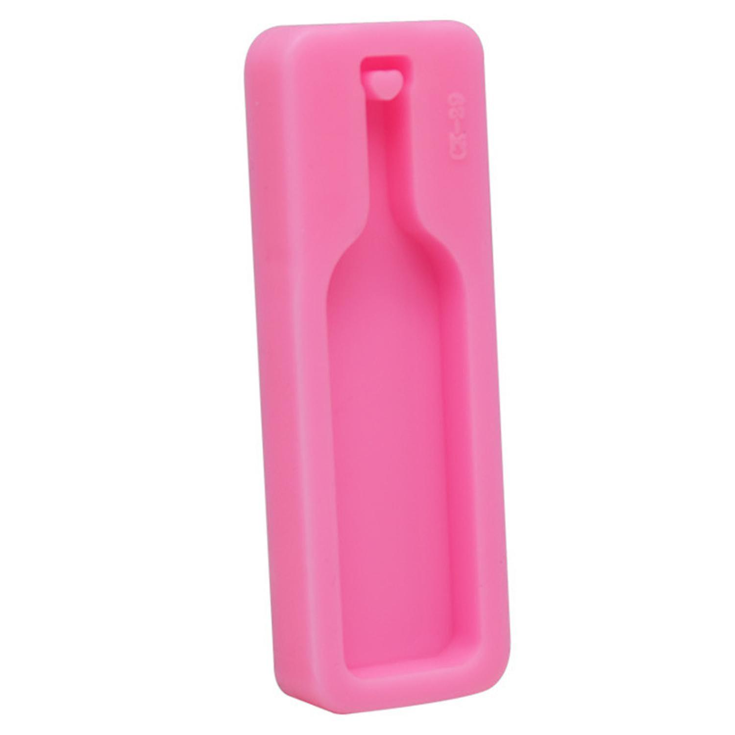 ZHOUBA DIY Faux Crystal Epoxy Silicone Wine Bottle Keychain Fondant Cake Baking Mold