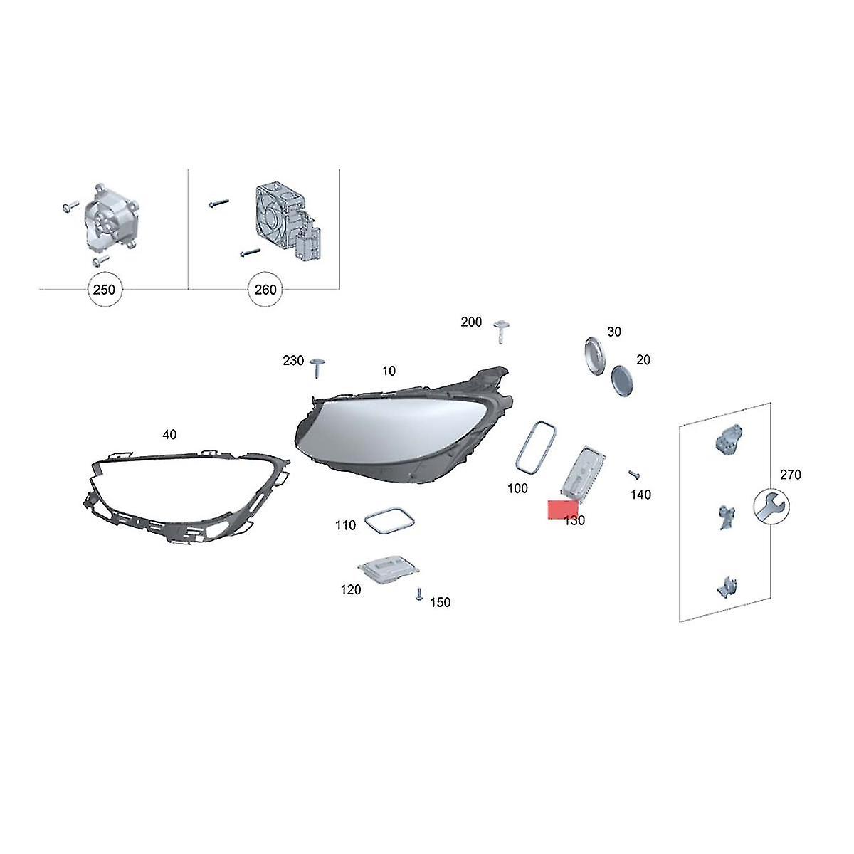 A2139002334 Left Led Headlight Range Adjustment Control Unit Module For - W213 C238 A 213 900 23 34