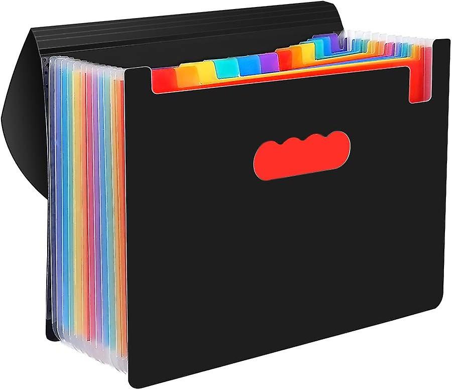 Colour Folder, 900 Sheet Capacity 12-pocket Expanding File Folder With Tags And Closure