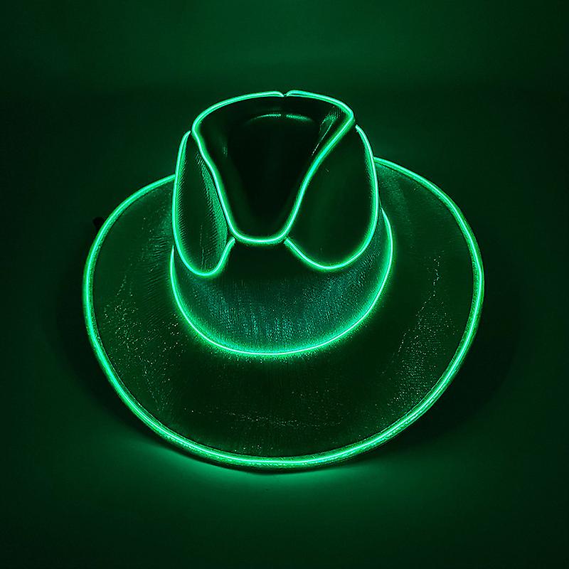 Disco Luminous Cowboy Hat Glowing Light Bar Cap Bachelorette Party Supplies