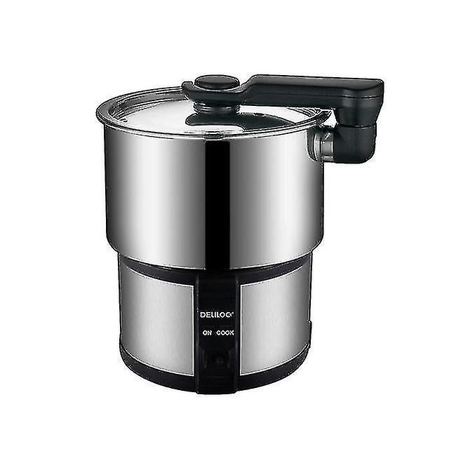 110-240 فولت ميني متعدد الطهي 450 واط مقلاة كهربائية سبليت الفولاذ المقاوم للصدأ وعاء ساخن طباخ كهربائي وعاء طبخ سفر محمول