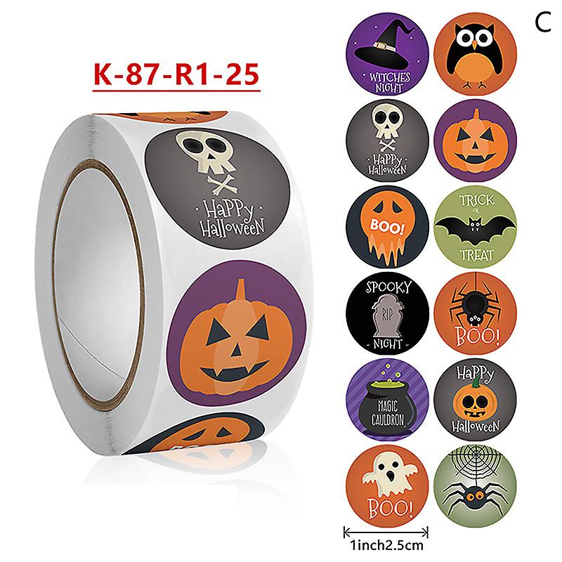 500pcs Halloween Pumpkin Ghost Sticker Packaging Sealing Label Sticker Decor