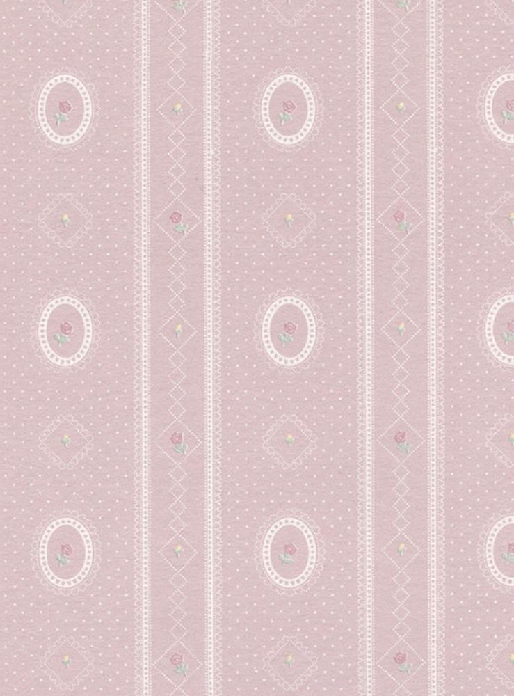 Dolls House Cameo Stripe Reverse Grey Miniature Print Wallpaper 3
