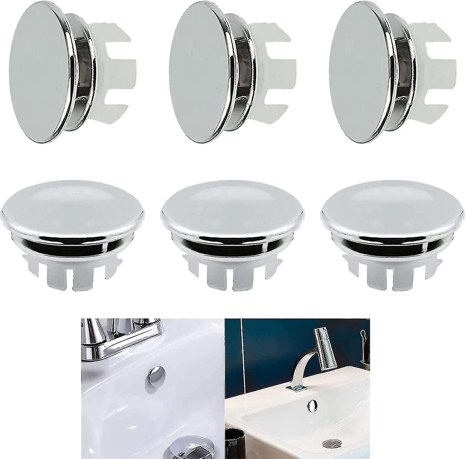 Betterlifefg-sink Overflow Cover Replacement Overflow Ring Stopper For Bathroom Kitchen Sink Round H