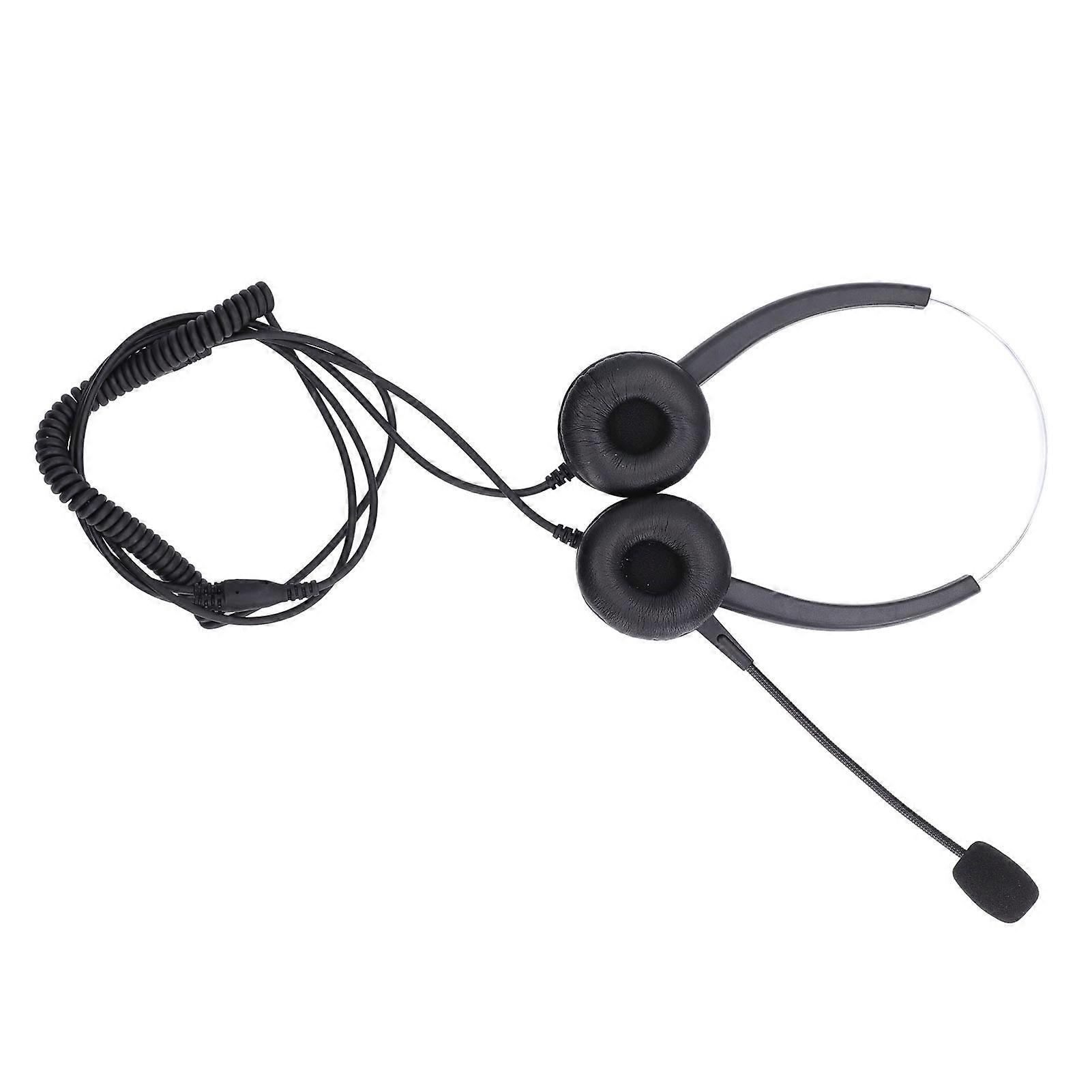 Call Center Headset Adjustable Wired Noise Cancelling Customer Service Headset for RJ9 Headset Interface