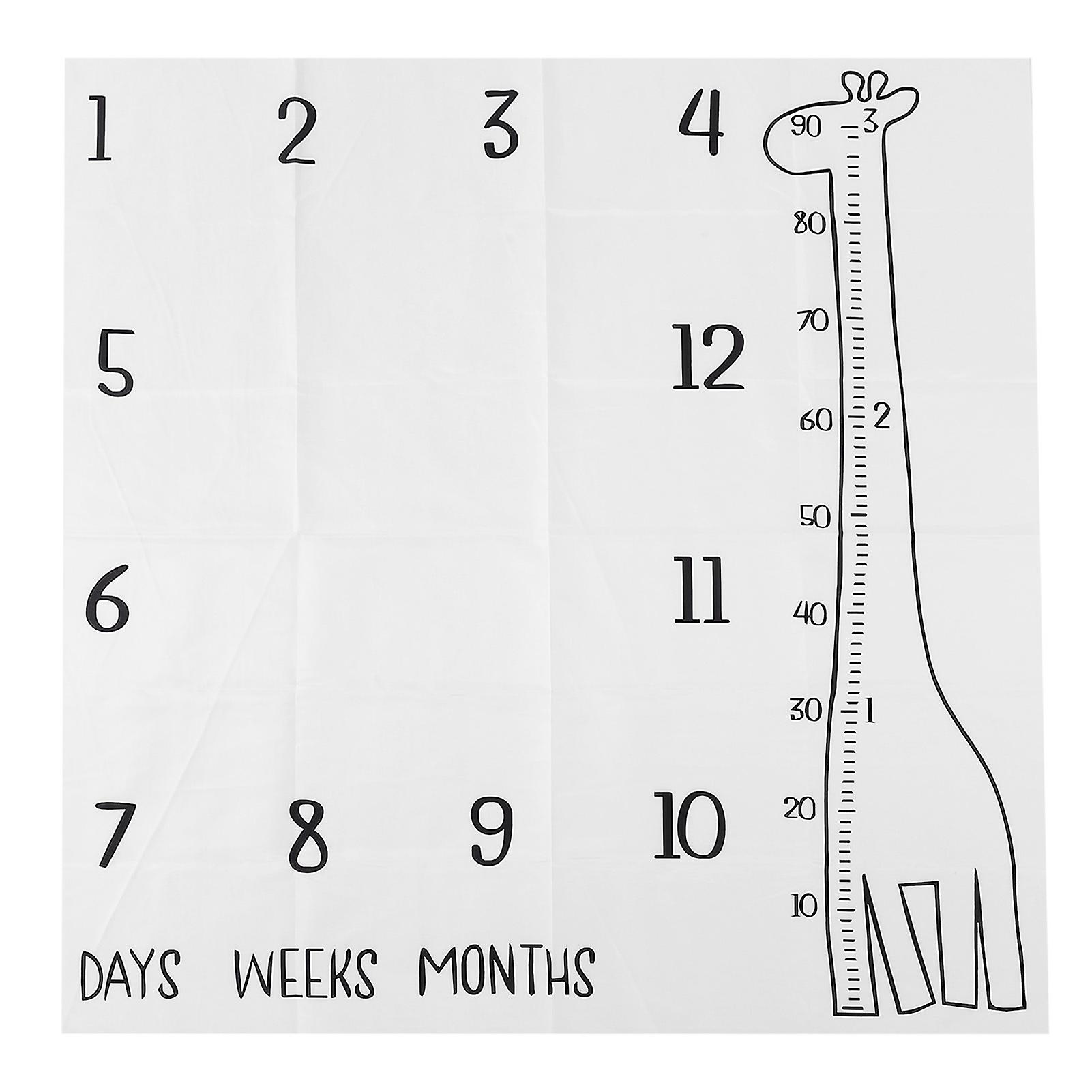 Baby Photography Props Backdrop Giraffe Pattern Month Milestone Mat Infant Play Mat
