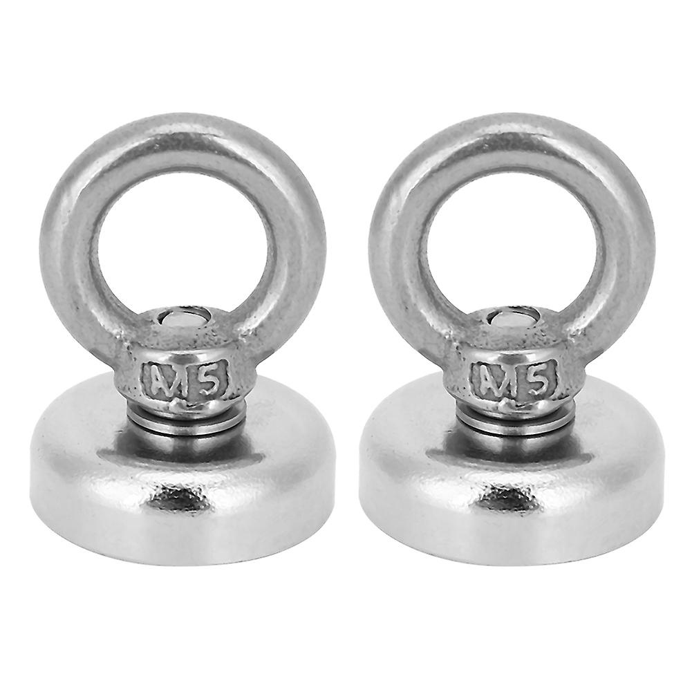 2PCs Magnetic Hook Lifting Fishing Magnet Hardware Tool Layer Coating Room Hanging 31lbs