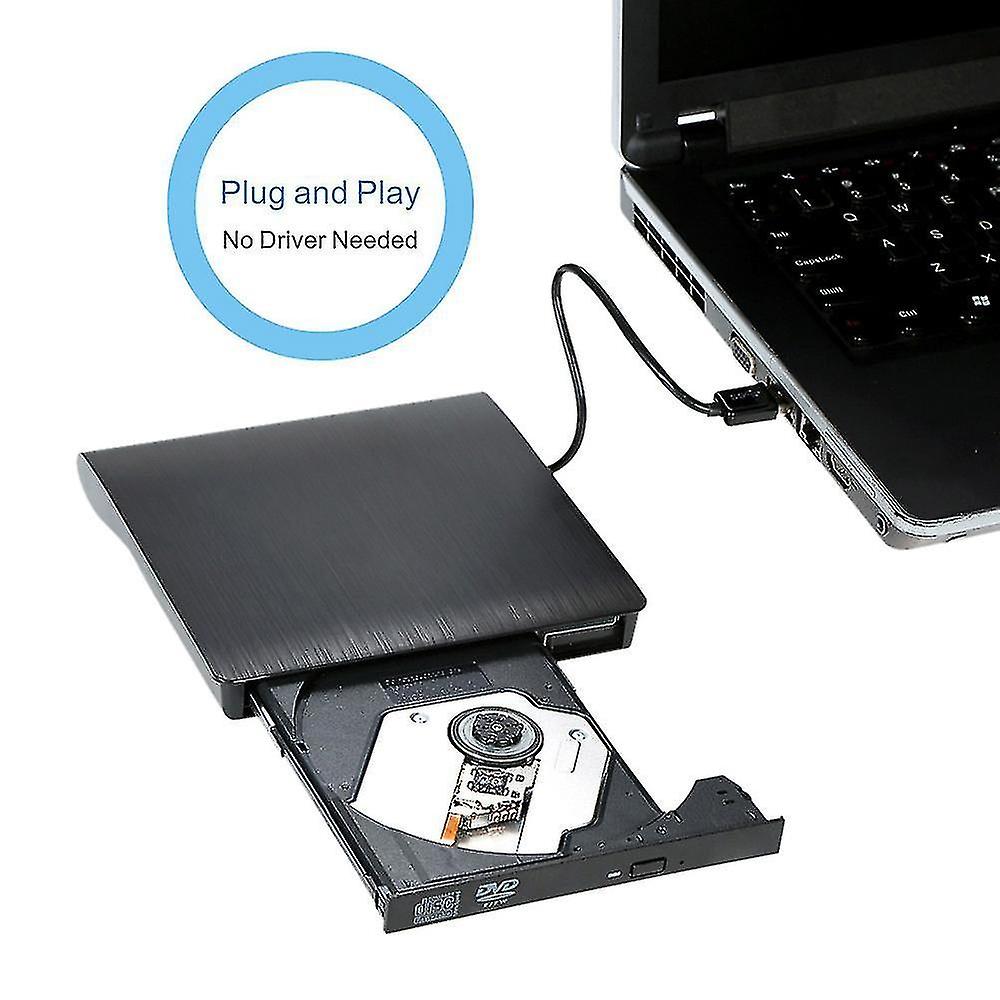 External Usb 3.0 Slim Dvd Rw Cd Writer Drive Reader Burner Player For Laptop Pc