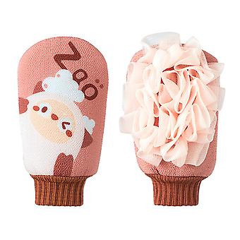 Double-side Body Cleaning Washcloth Exfoliating Bath Gloves For Women Men，Lindsey Lindsey Powder