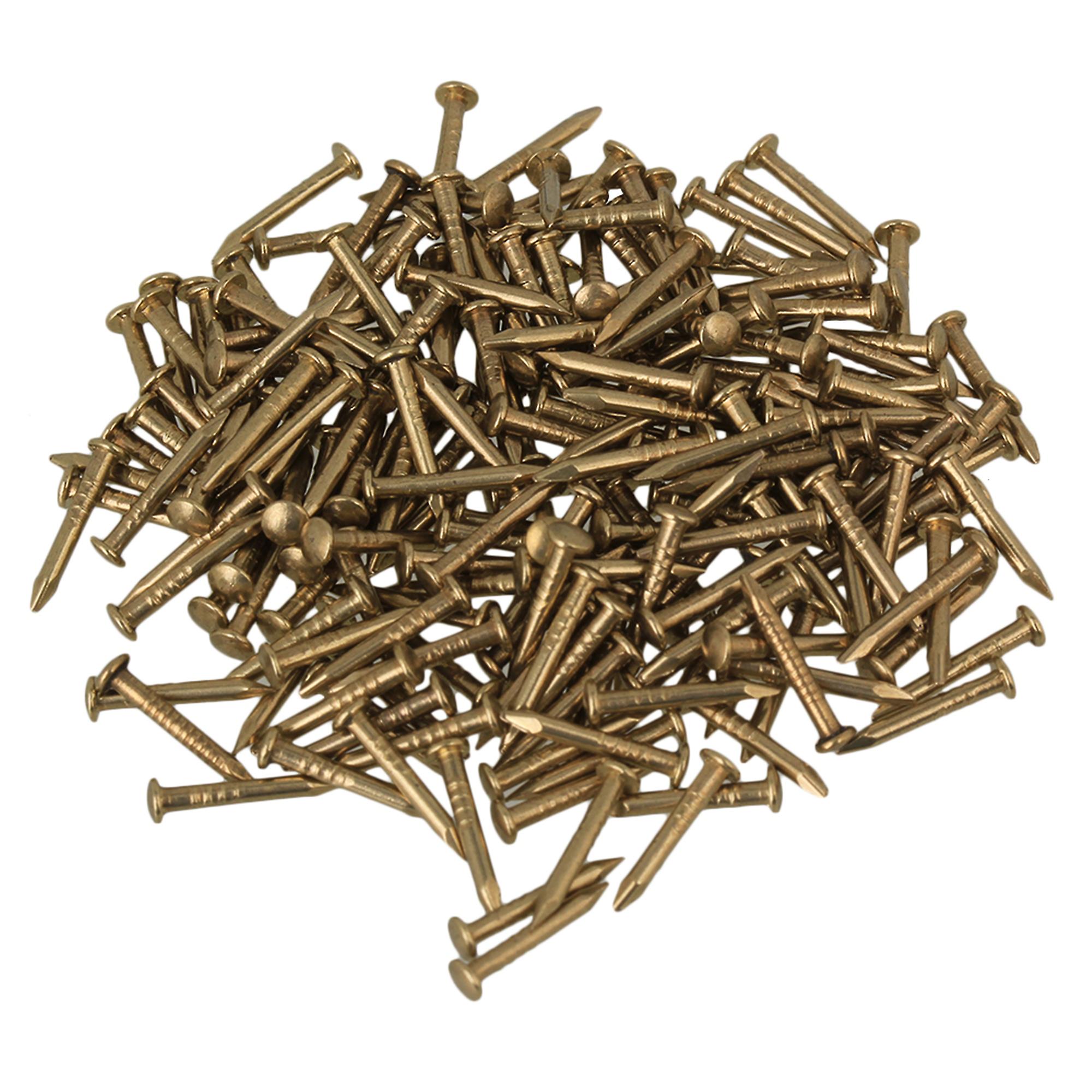 100pcs Möbel Archaize Kupfer Miniatur Nagel mit rundem Kopf Messing 10mm