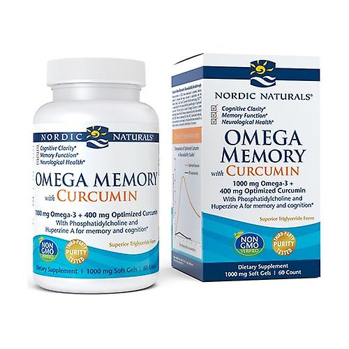 Omega Memory with Curcumin, 1000mg 60 softgels