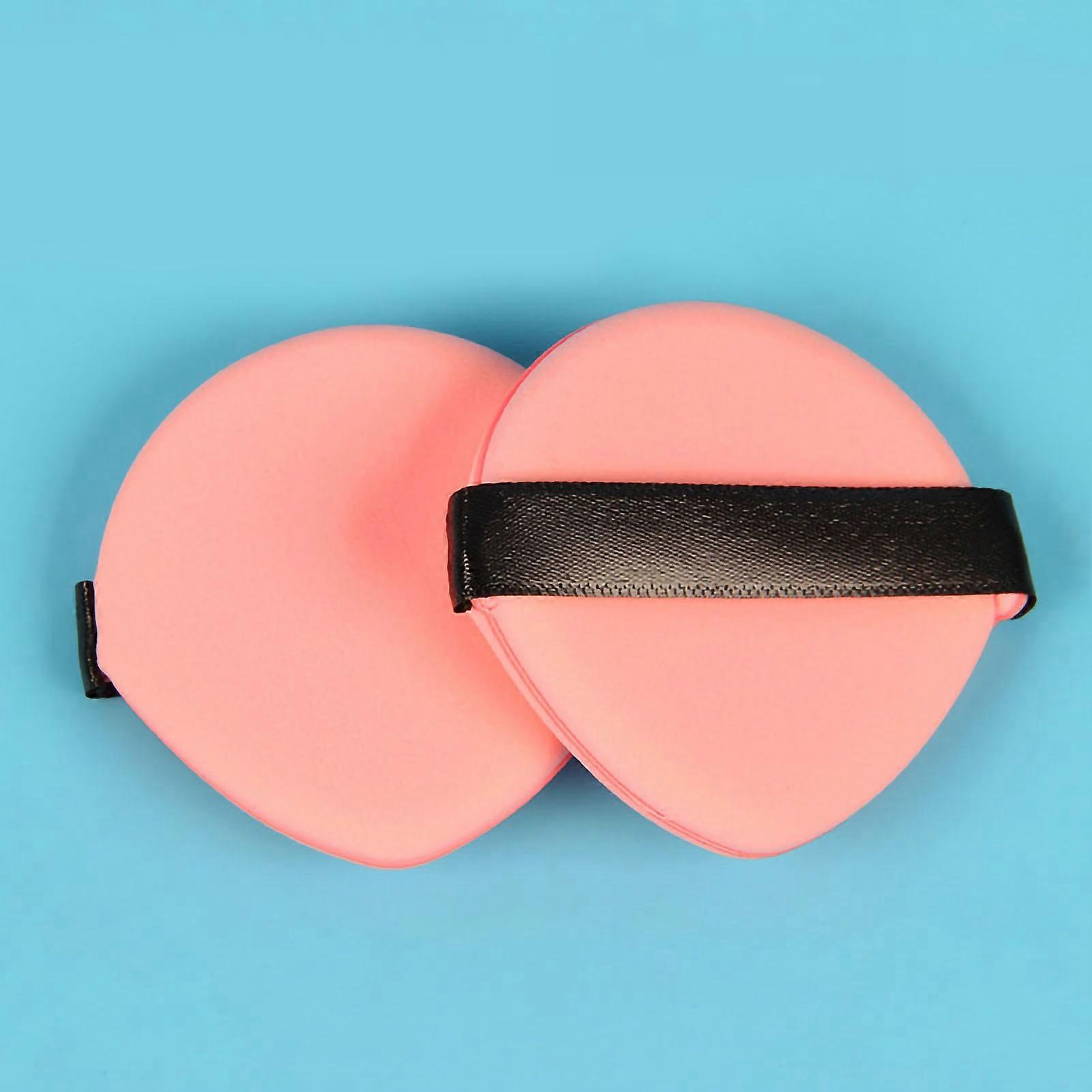 Powder Puff Face Soft Dual Sided Cushion Puff Cosmetic Puff Sponge Powder Wet Dry Makeup ToolPink Drop Shaped